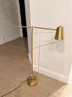 Modern Brushed Gold Adjustable Floor Lamp