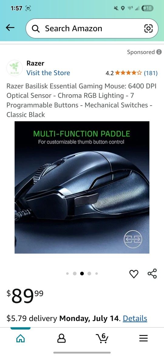 Razer Basilik Essential Gaming Mouse
