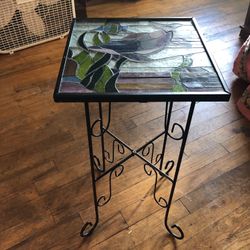 Dolphin Stained Glass Table
