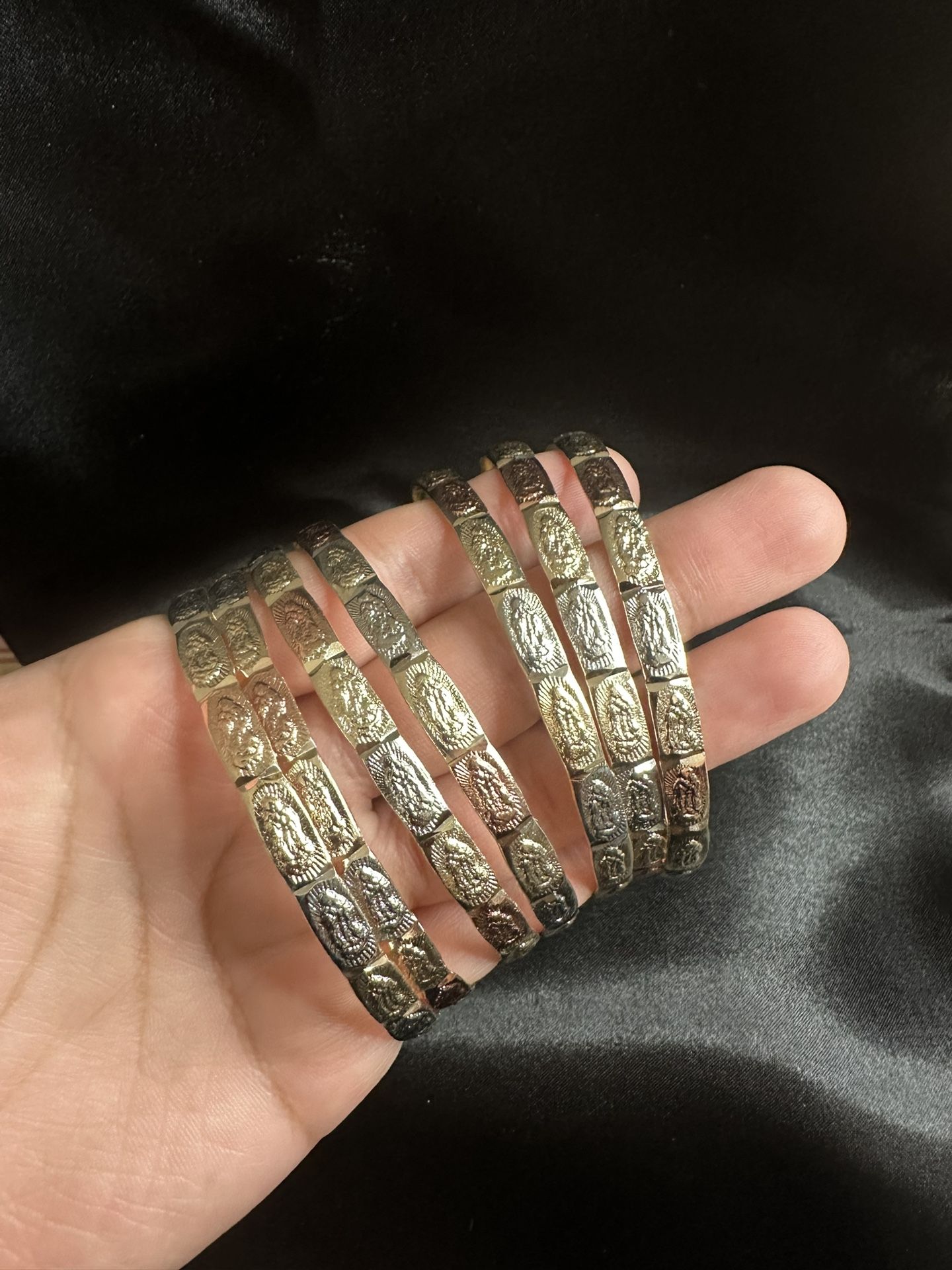 18k Gold Filled Tricolor Guadalupe Bangles