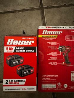 baur 20v impact & batteries