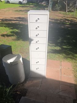 Tall White 8-Drawer Chest of Drawers