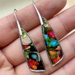 New Inlay dangle earrings