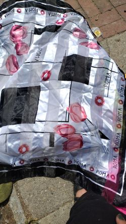 Souvenir Rome satin scarf vintage New no tag