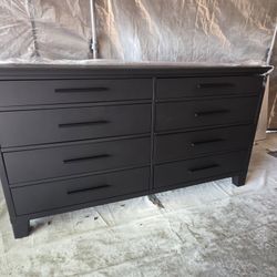 Black Solid Wood Dresser 