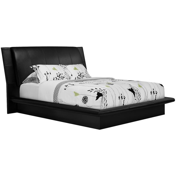 Dimora Queen Up Holstered Platform Bed Black With Size Dimora Queen Up Holstered Platform Bed Black With Size Memory Foam Mattress