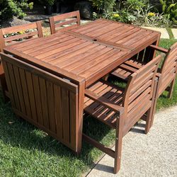 Patio Dining Set With 4 Chairs 