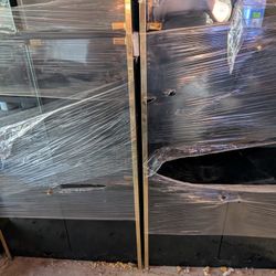 Black Cabinets With Glass Doors 