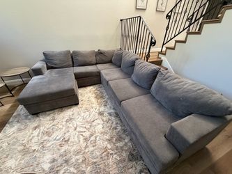 Grey sectional couch