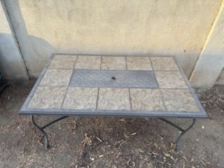 Outdoor Patio Table with Tile Top