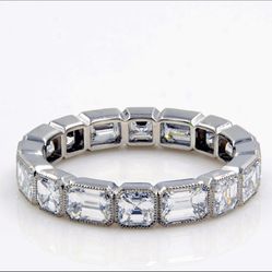 3.5ct Platinum Band W/ Diamonds 