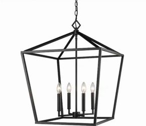 Open box Millennium Lighting 3254-MB 4-Light 20 in. Wide Taper Candle Matte Black
