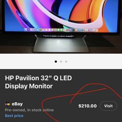 32” Monitor HP