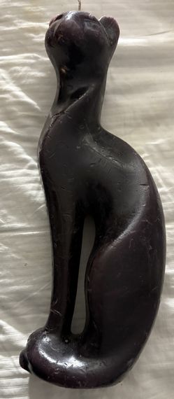 VINTAGE MID CENTURY CANDLE CAT FIGURINE