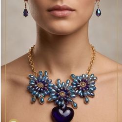 Czech Crystal Jewelry Set – Gold Plated 