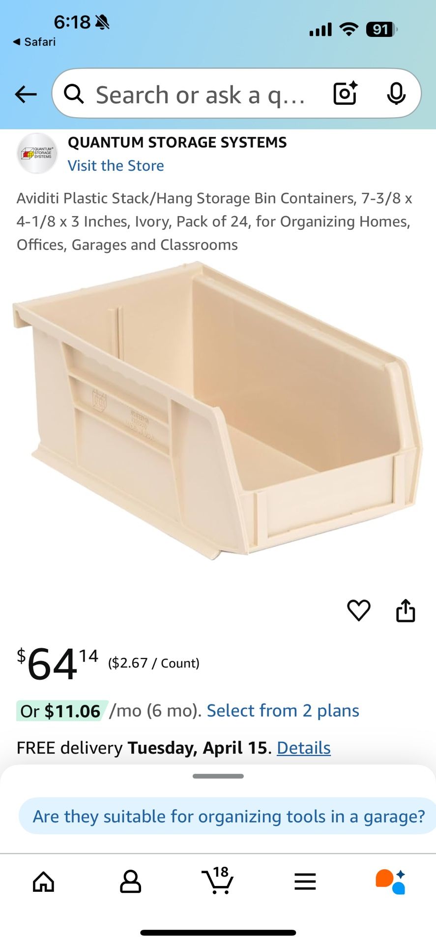 Plastic Stackable Storage Bin Containers