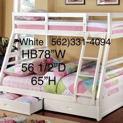 New Bunkbed Twin/Full W/Both New Mattresses