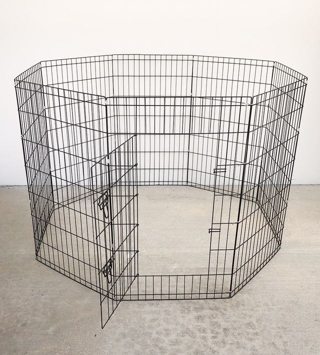 (NEW) $55 Foldable 42” Tall x 24” Wide x 8-Panel Pet Playpen Dog Crate Metal Fence Exercise Cage Play Pen 