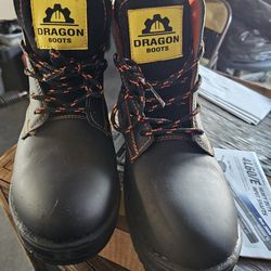 Leather Steel Toe Working Boots 9 Man