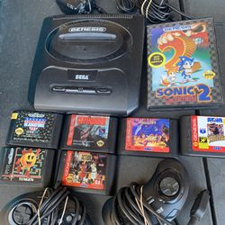 Sega With Games Complete 2 Controllers 