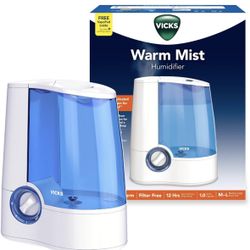 Vicks Warm Mist Humidifier Air Humidifier for Bedroom, Home & Large Room, Baby, Kids & Adults Soothi