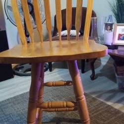 2high Back Swivel Wooden Chairs
