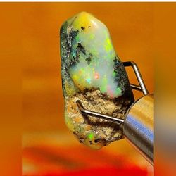 2.80ctw Natural Australian Blue Fire Opal Polished Rough Crystal 