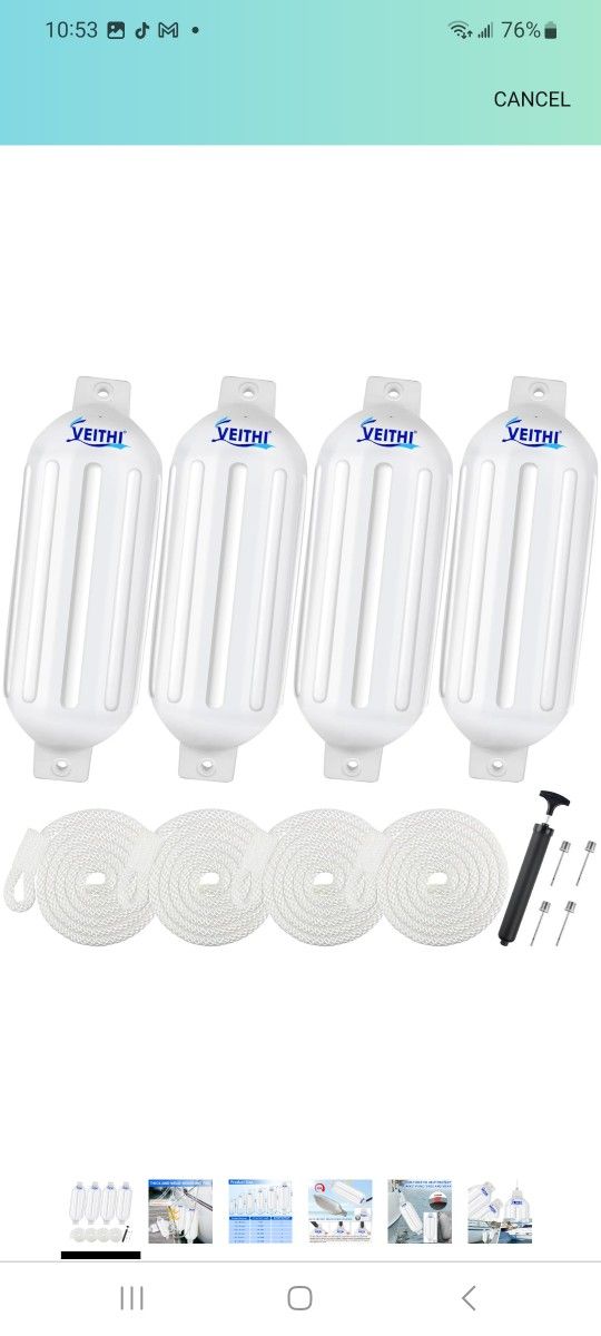 Boat Fenders 4 Pack