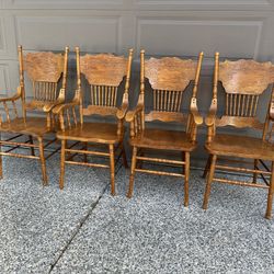 4 Wood Dining Chairs