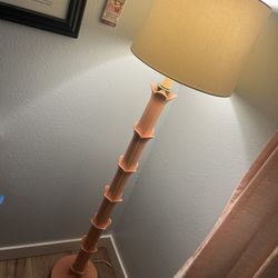 Serge Roche-style pink floor lamp