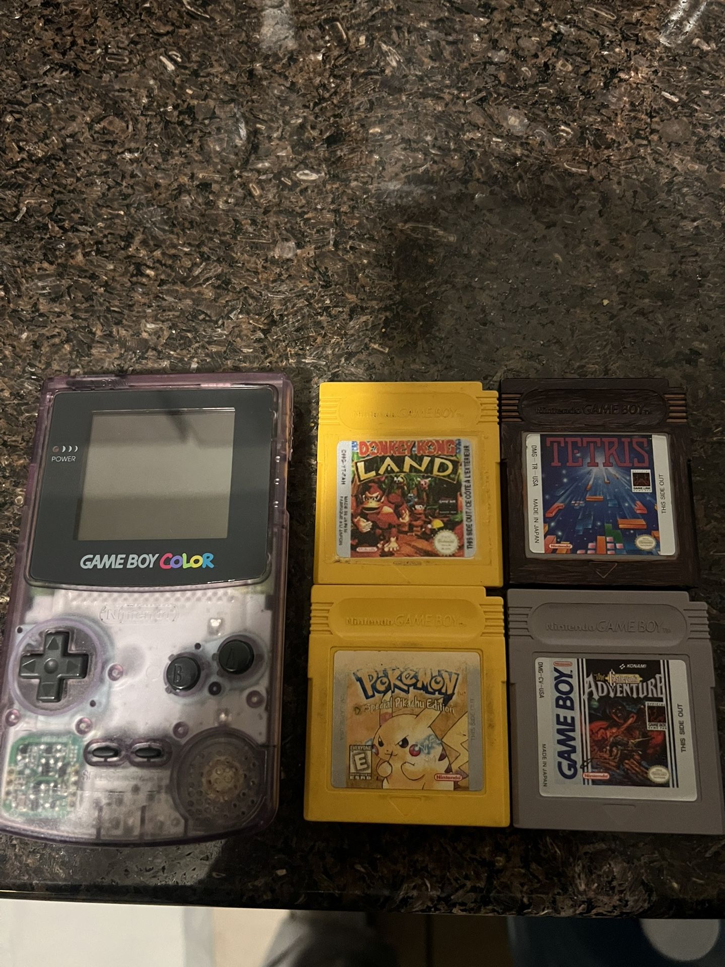 Gameboy Color Atomic Purple + 4 Games