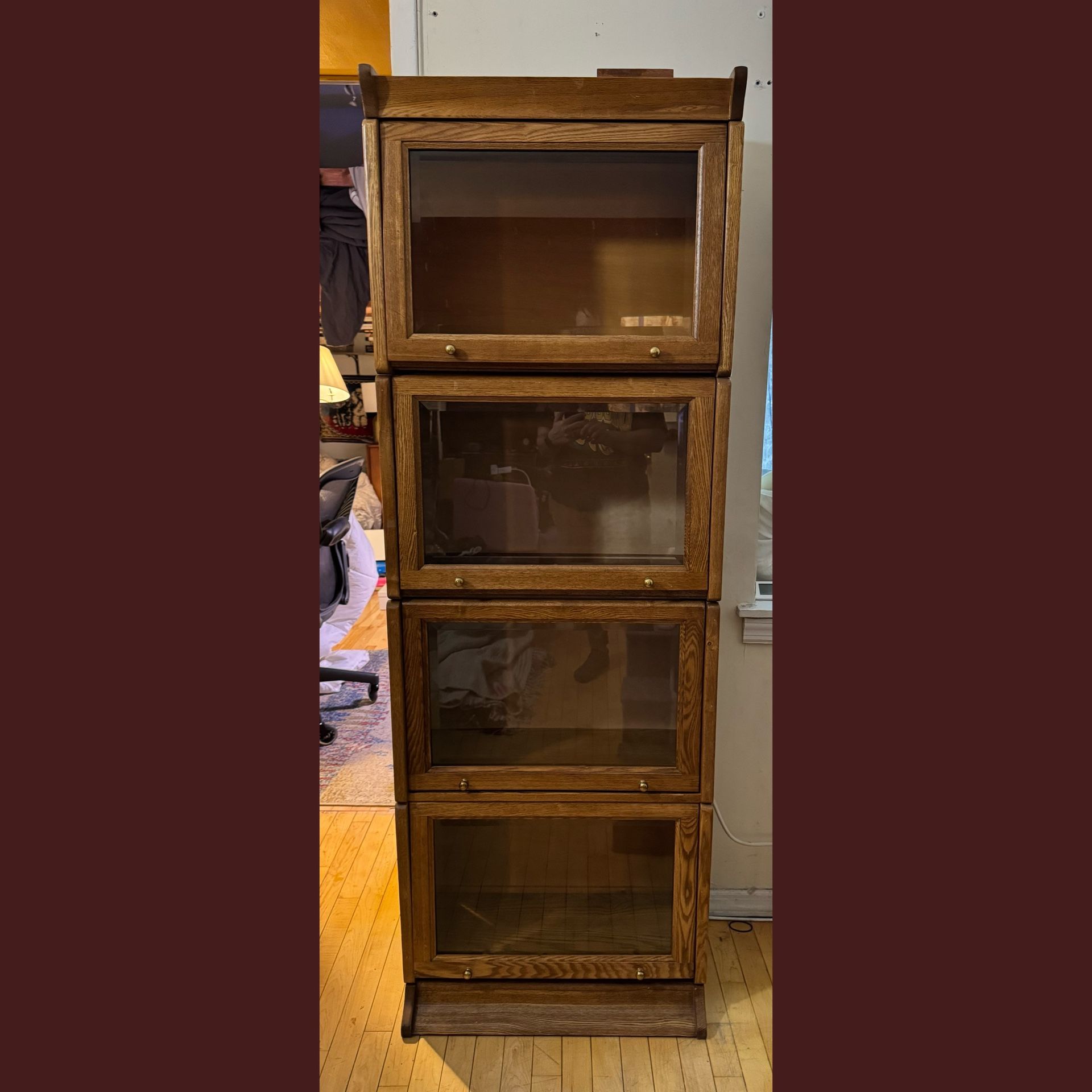Vintage Oak Barrister Bookcase