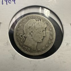 1904 P Barber Quarter 