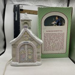 ♨️ ✨ Precious Moments Porcelain Night Light ✨ Vintage Chapel ✨ ♨️