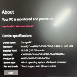 Lenovo ThinkCentre M910z  All-in-one Touchscreen 24” PC