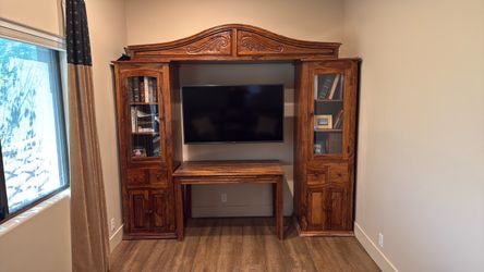 Book cases with arch