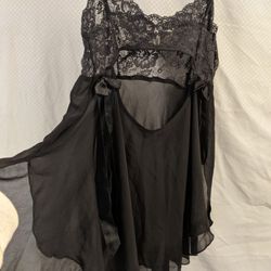 Victoria Secret Small Med Lingerie Black Nightie