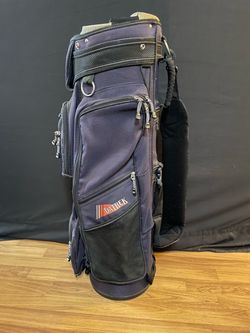 Datrek Golf Cart Bag Blue and Black good cond. all zippers work self standing as is pick up deliver