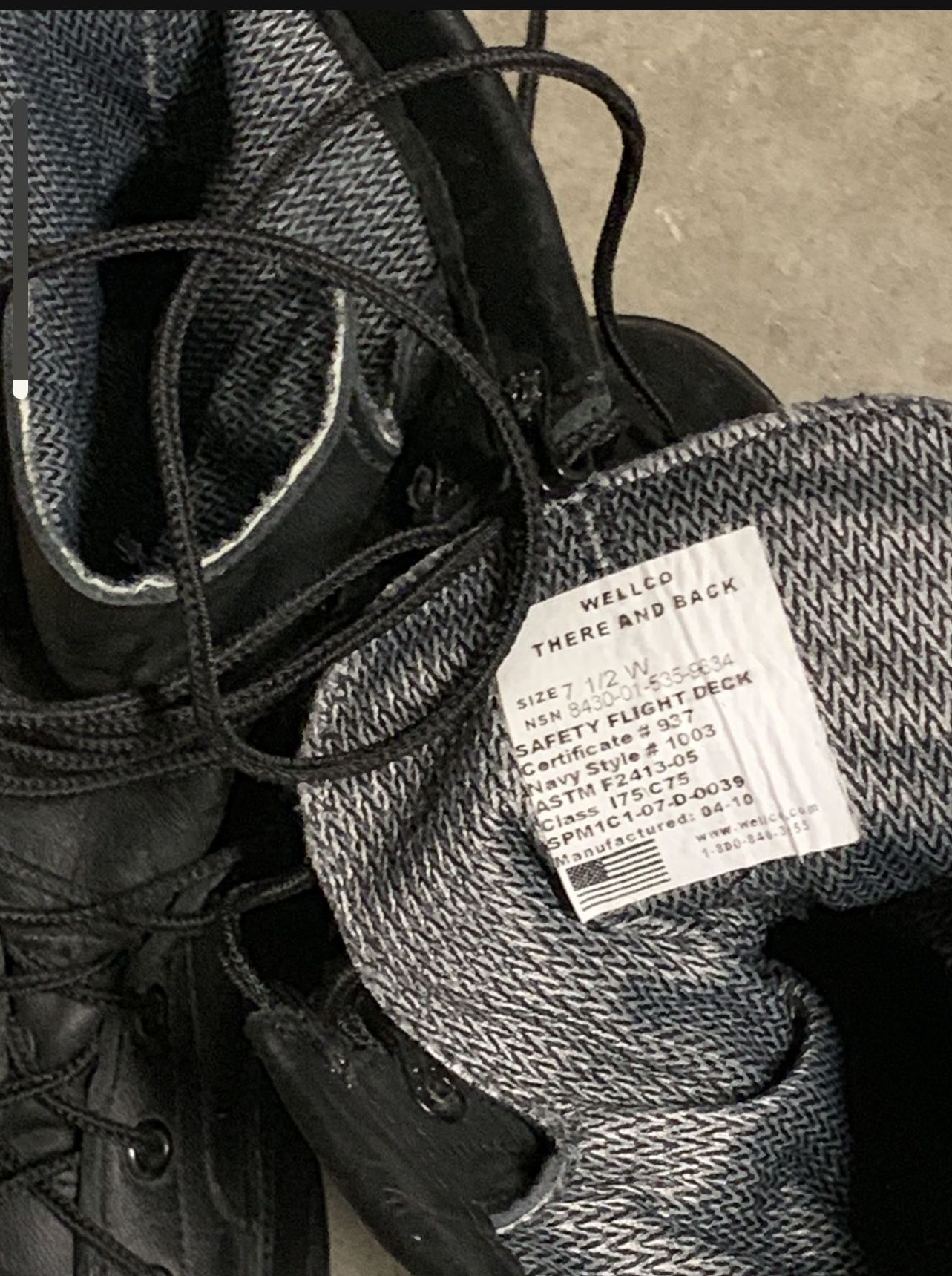 WELLCO SAFETY FLIGHT DECK BOOTS