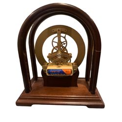 Emil Schmeckenbecher Germany Vintage Glass Quartz Mantel Table Clock/  Watch 