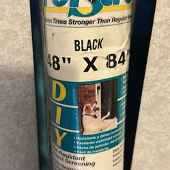 48 in x 84 in Black PetScreen Screen Roll for Windows