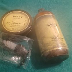 Wen  Conditioning Shampoo And Intesive Hair Treatment, 4oz. Sweet Almond Mint.
