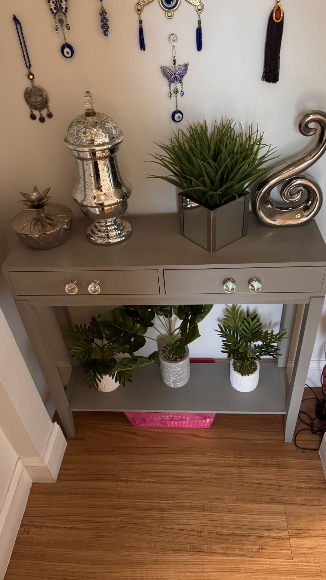2 Drawer Console Table And Decor 
