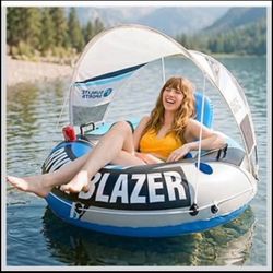 NEW River Tubes with Sun Canopy / Inflatable Pool Floats with Detachable Canopy
