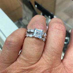 925 Silver Wedding Set Sizes 6-7-8