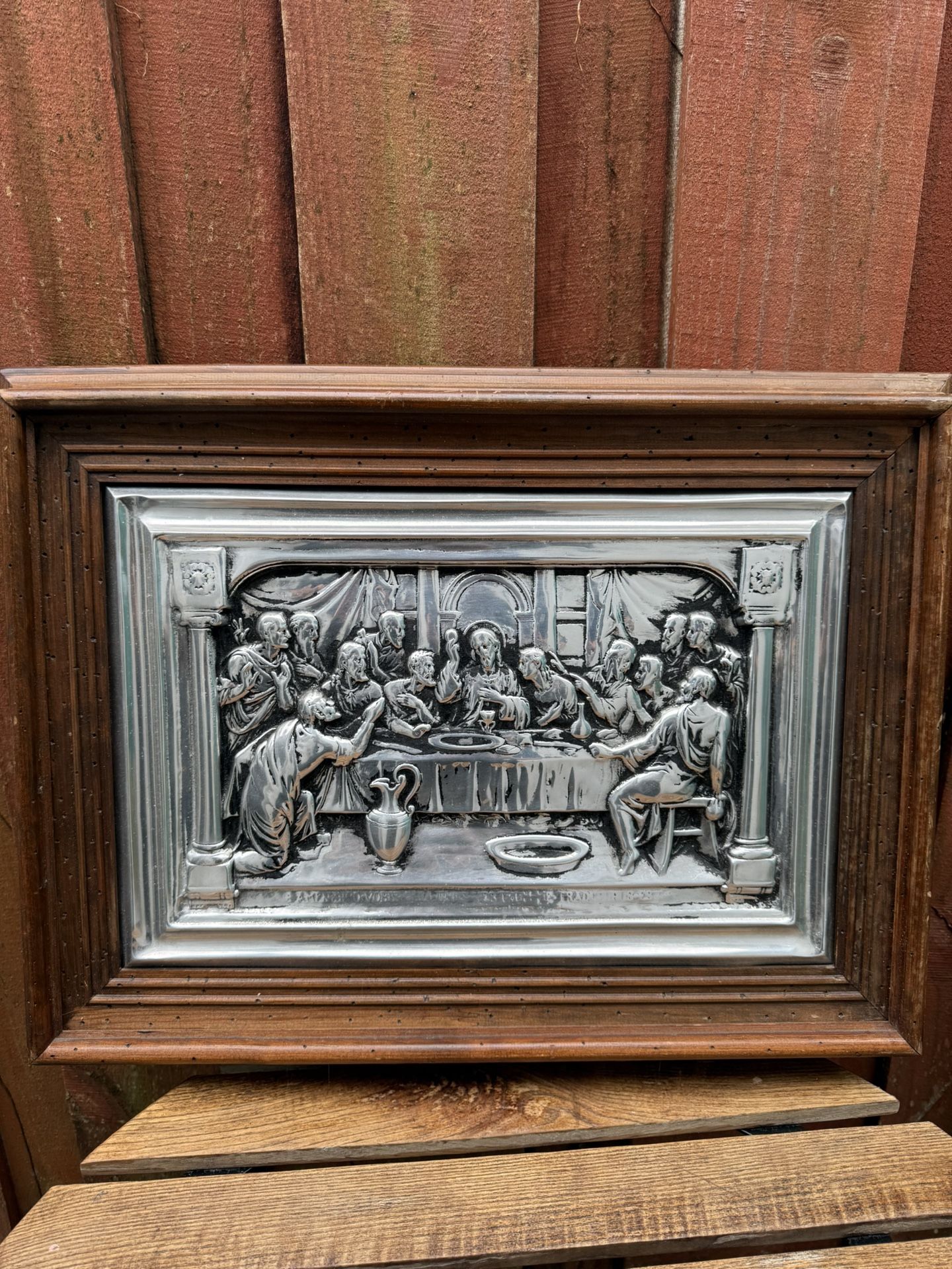 Last Supper Engraving Bas-Relief 