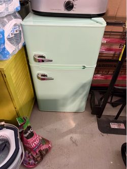 Mini Refrigerator-with freezer Aqua color.