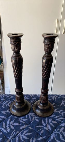 15” H - VTG. Southern Living GARRITY HOUSE CANDLE HOLDERS