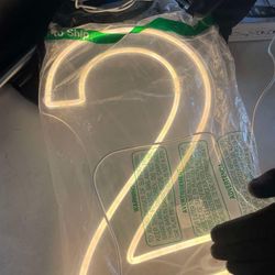 Number 2 Neon Sign 
