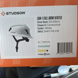 Studson SHK-1 Full Brim Vented (Class C) safety helmet with Koroyd impact protection.